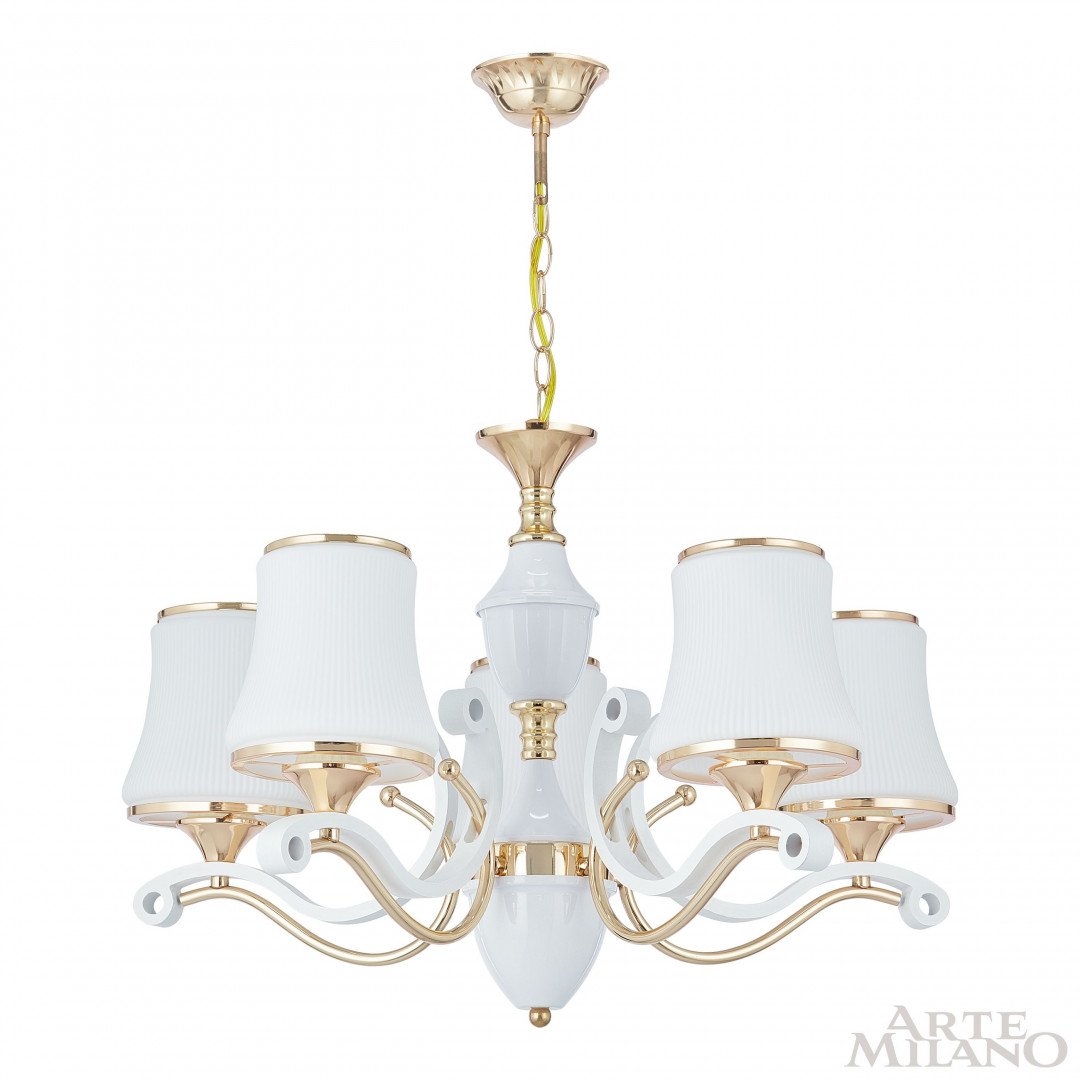 303987/5 Wh/Gd Подвесная люстра Arte Milano Florentia-3987 303987/5 Wh/Gd