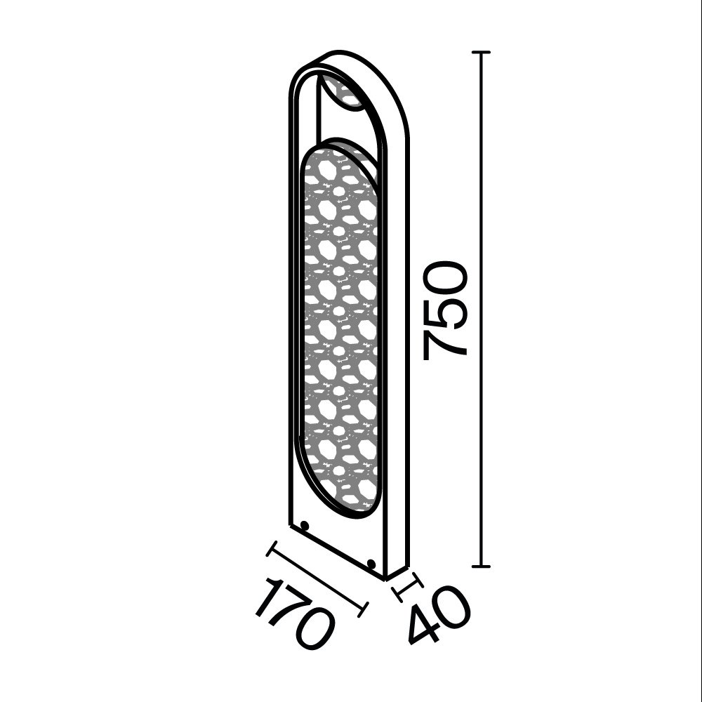 O535FL-L12B3K Наземный фонарь Anima Maytoni O535FL-L12B3K