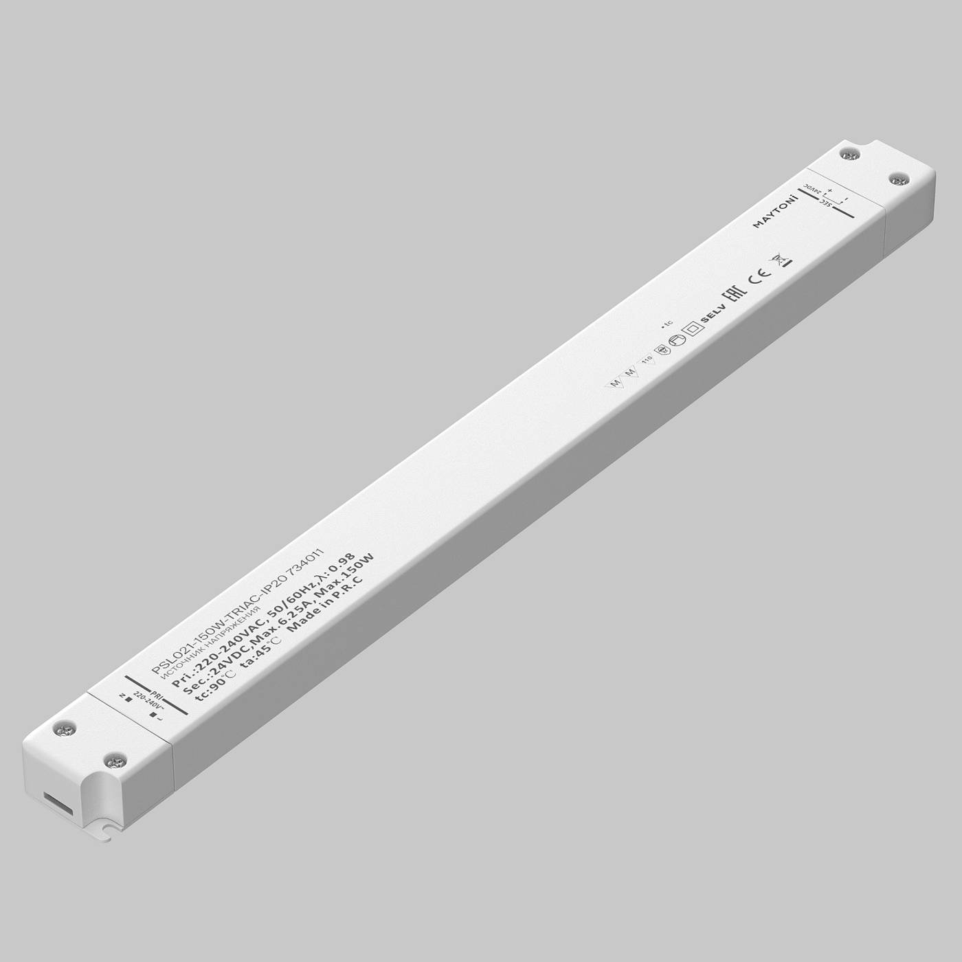 Источник напряжения Triac 24В 150Вт IP 20 Maytoni Источники напряжения Triac 734011