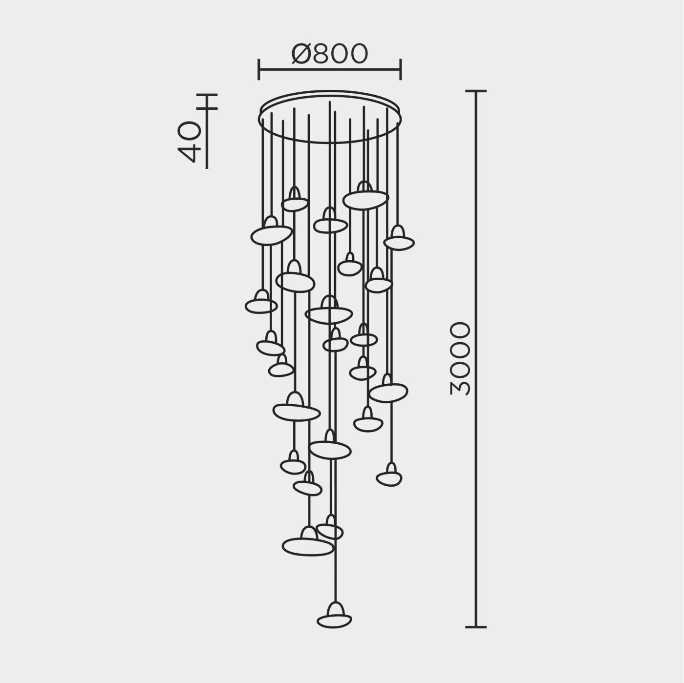 Подвесная люстра MS Modelux MS.2326.25 BK