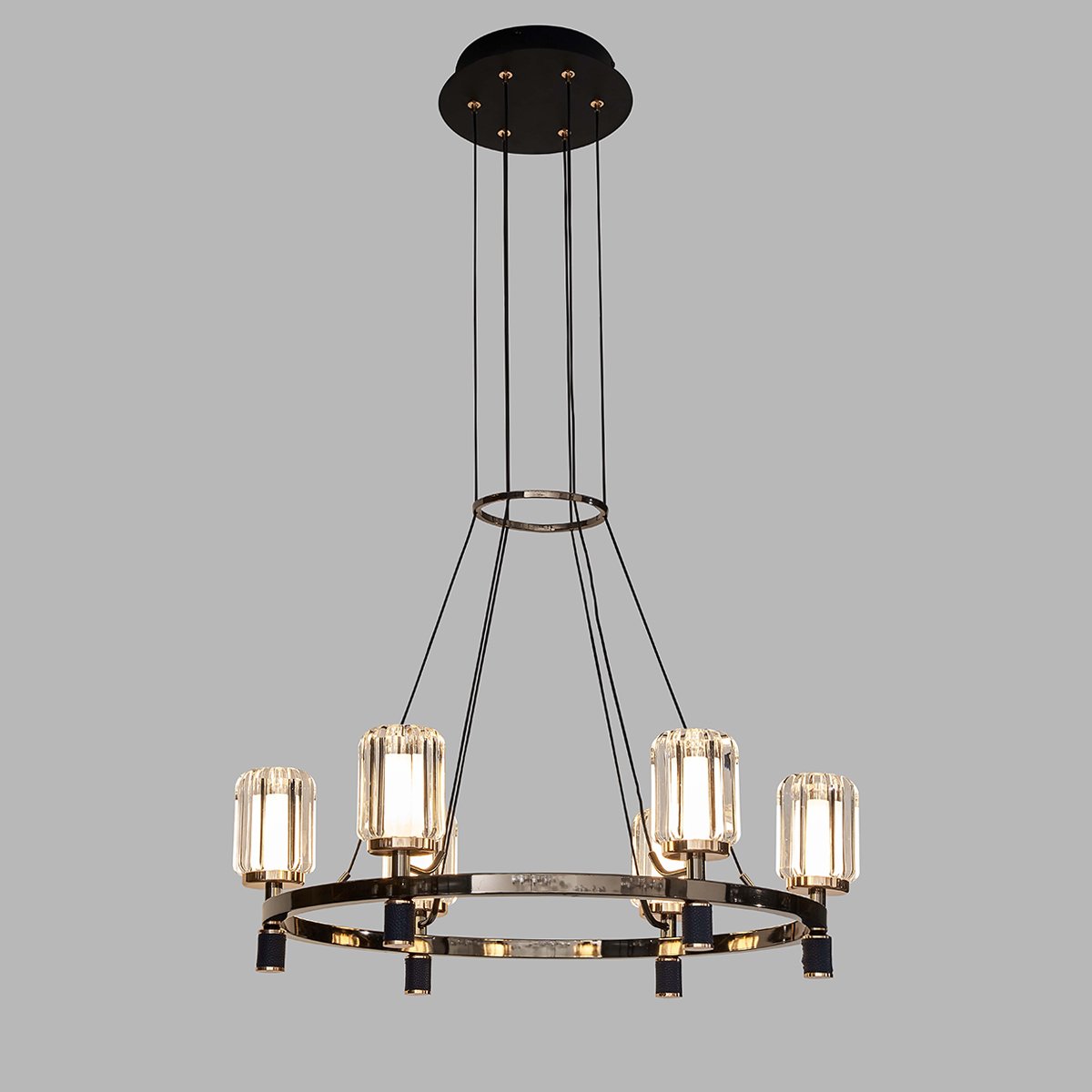 Подвесная люстра Delight Collection P0738 P0738-6A gold/pearl black