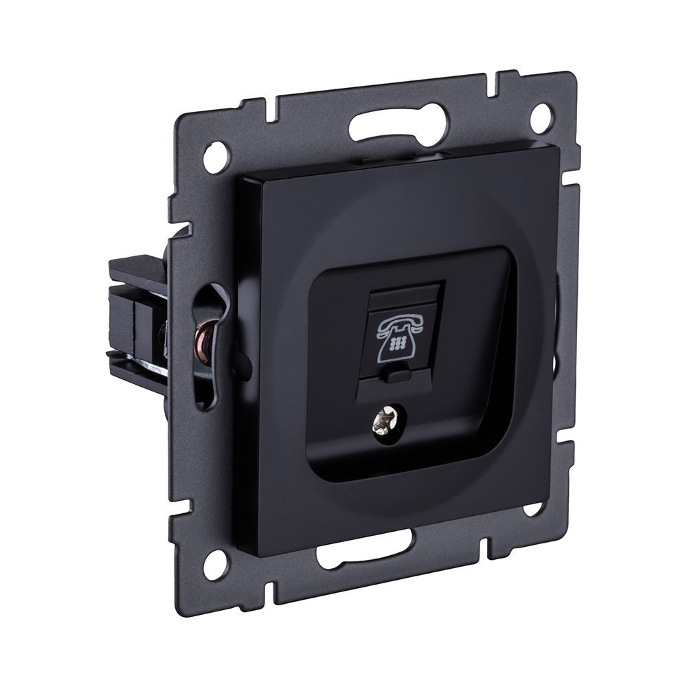 REA-009BK Розетка телефонная RJ11, черный Kollinger REA-009BK для Aspekt, Eleganz, Reflex