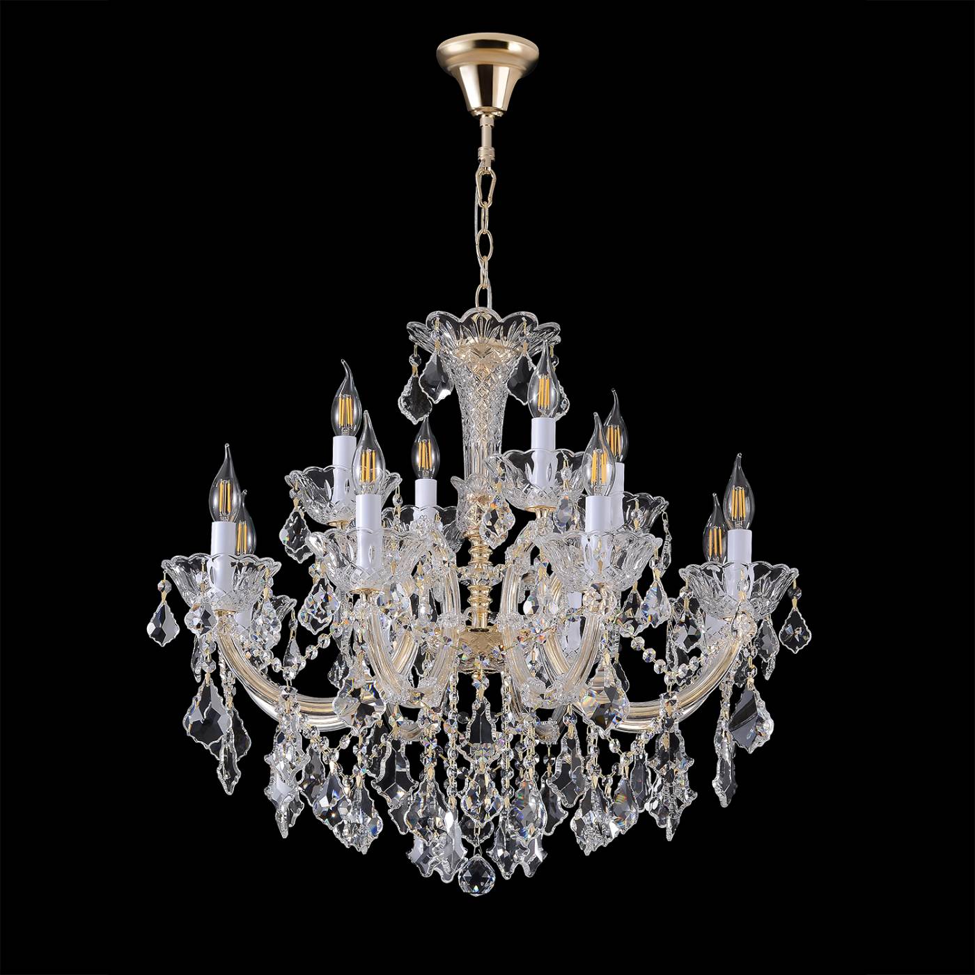 CRISTELLE SP8+4 GOLD Подвесная люстра CRISTELLE Crystal Lux CRISTELLE SP8+4 GOLD