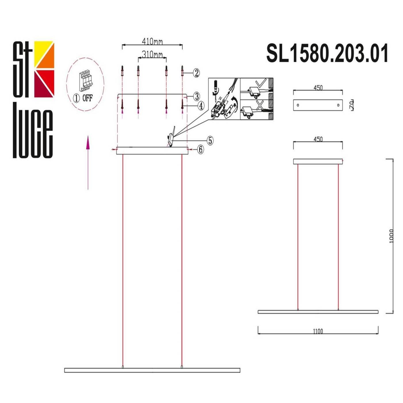 Подвесная люстра ST Luce Ralio SL1580.203.01