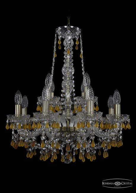 1410/8+4/195/h-63 Pa V1003 Подвесная хрустальная люстра 1410 Bohemia 1410/8+4/195/h-63 Pa V1003