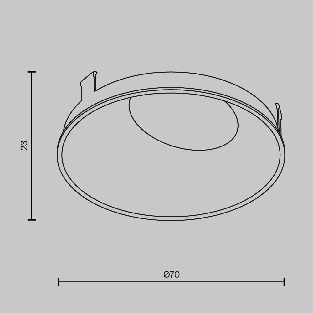 Ring057-10-GF Декоративная рамка-отражатель для серии Wise Maytoni Downlight Ring057-10-GF