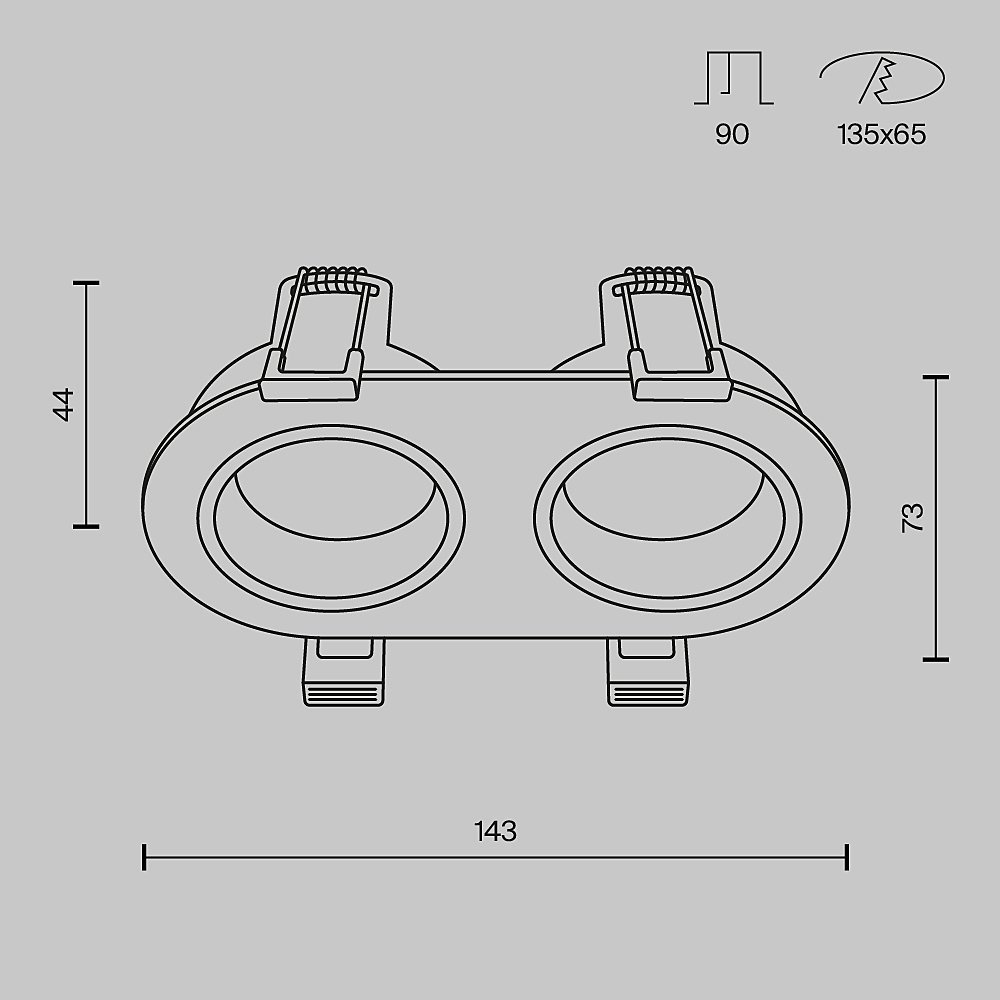 DL126-02-GU10-W Встраиваемый светильник Maytoni Share DL126-02-GU10-W