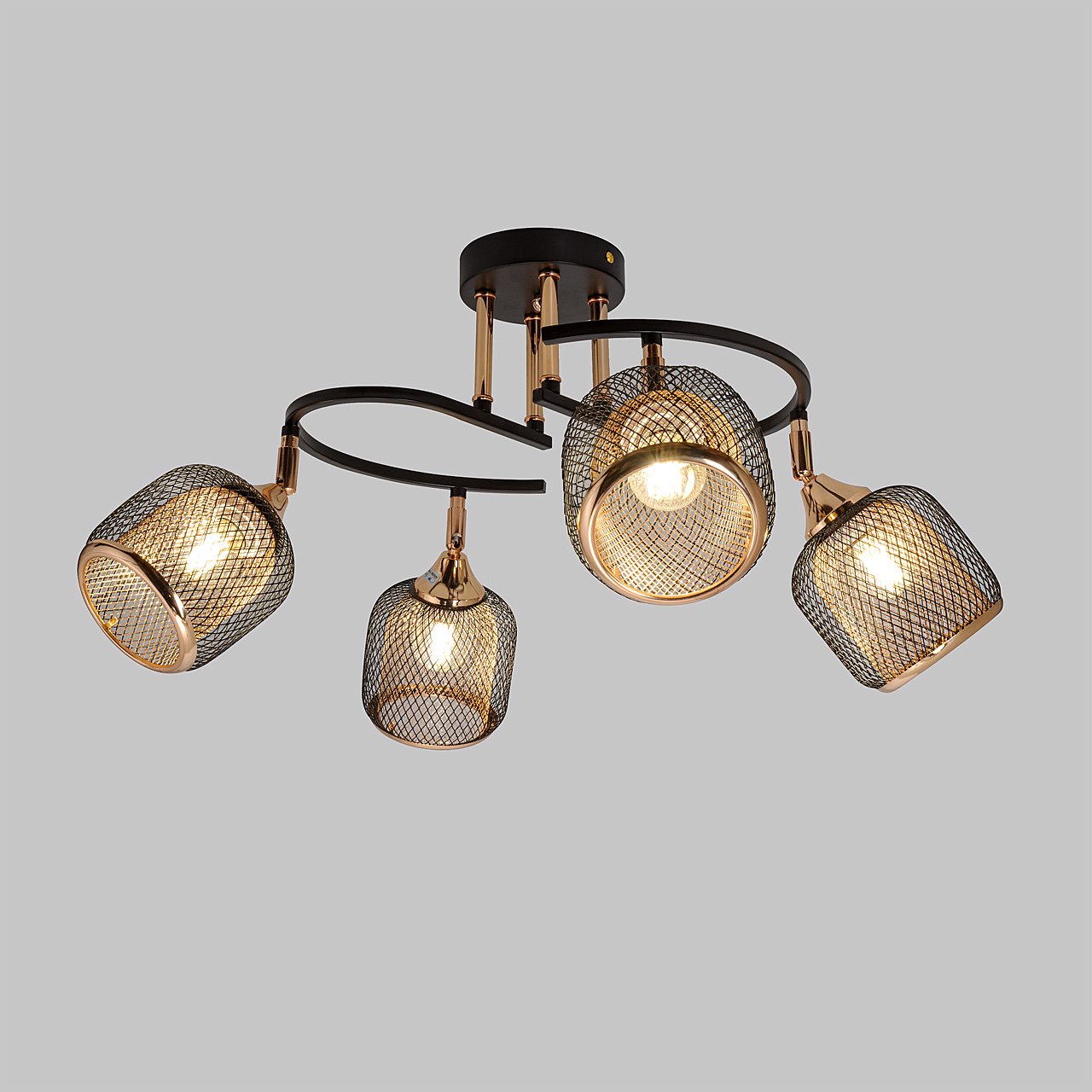 MD.6206-4-S-BK+FGD Потолочная люстра IMEX MD.6206-4-S-BK+FGD