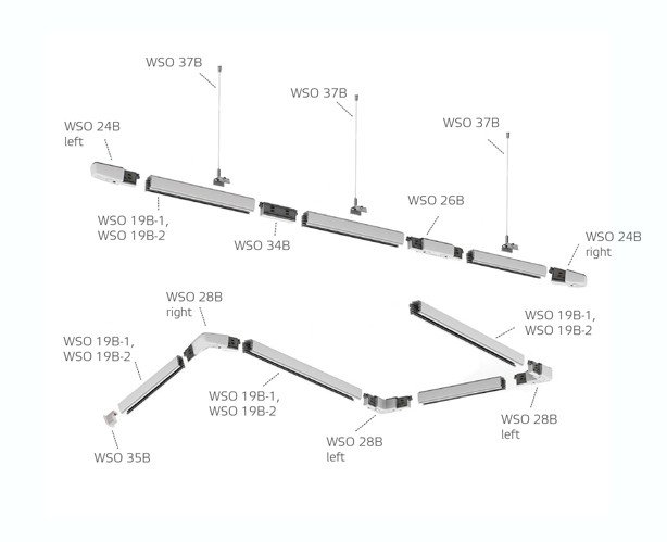 WSO 560 black Соединитель для однофазного трека угловой гибкий Italline WSO 560 black