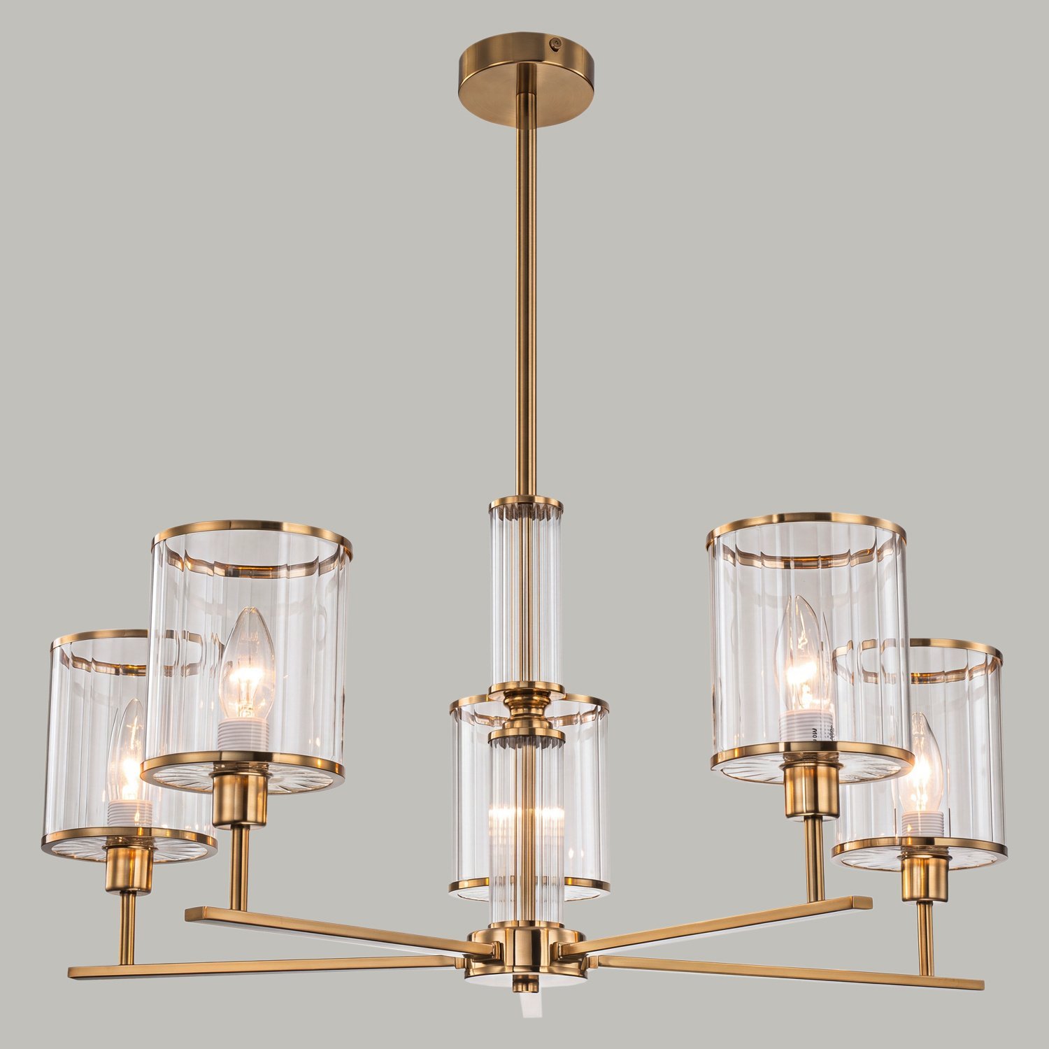 IL0183-5C-79 COPPER KOPNINI Люстра на штанге ILLUMICO IL0183-5C-79 COPPER KOPNINI