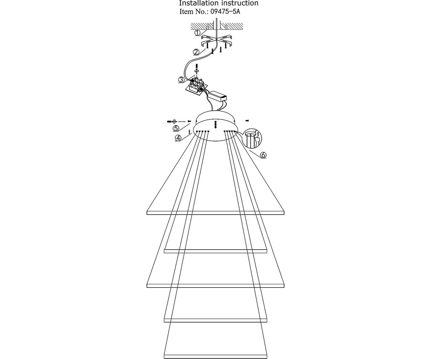 09475-5A,33 Подвесная люстра KINK Light Амия 09475-5A,33