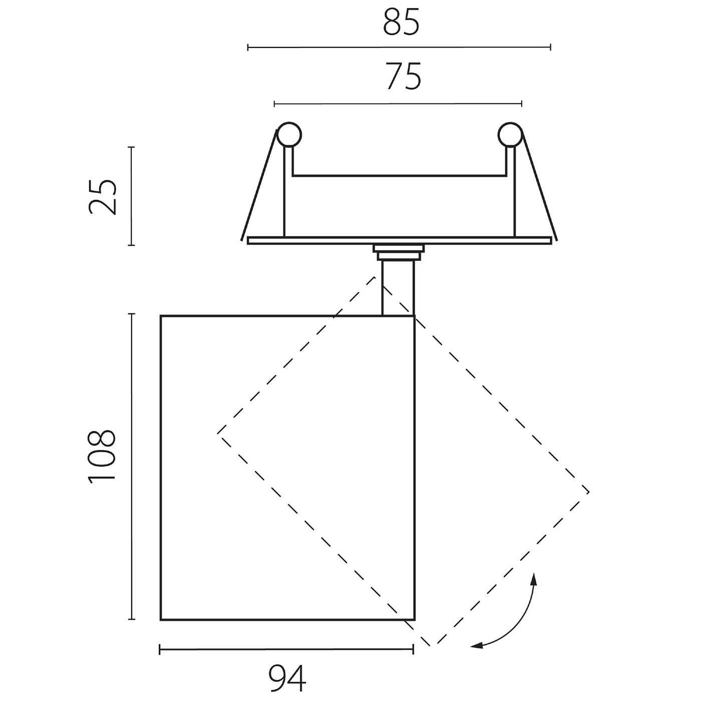 A5447RS Встраиваемый светильник Lightstar Alta Base A5447RS