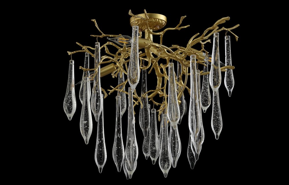 REINA PL5 D600 GOLD PEARL Потолочная люстра Crystal Lux Reina REINA PL5 D600 GOLD PEARL