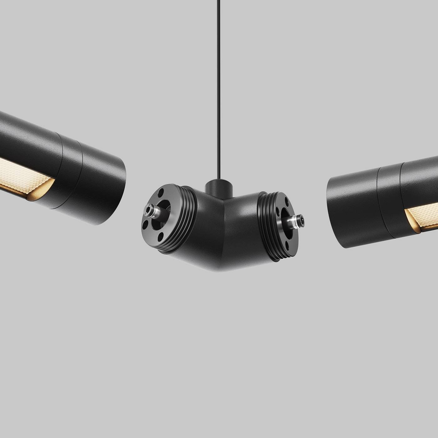 Угловой коннектор 120° для системы Shelf без ввода питания Maytoni Accessories for system Shelf CA018LWC-B