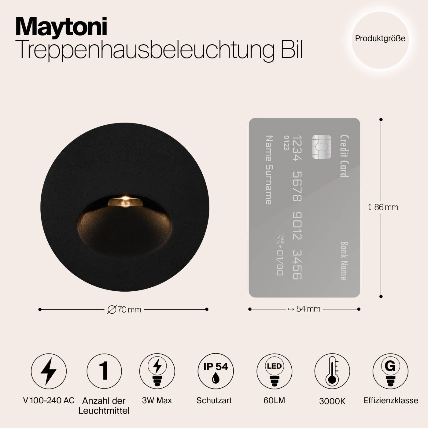 O015SL-L3B3K Подсветка для ступеней Maytoni Bil O015SL-L3B3K
