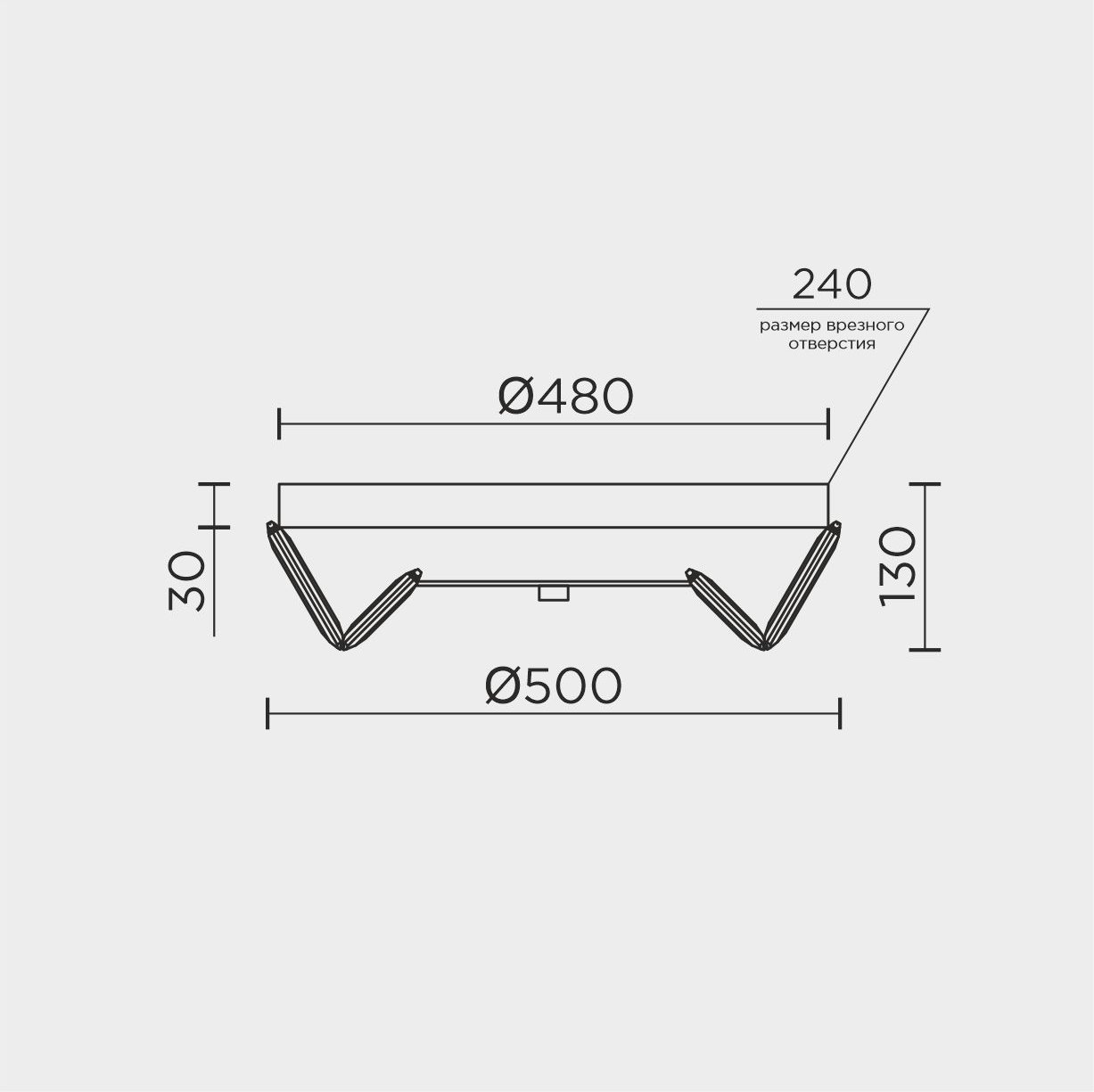 L1190-500 CR Потолочный светильник L LED4U L1190-500 CR