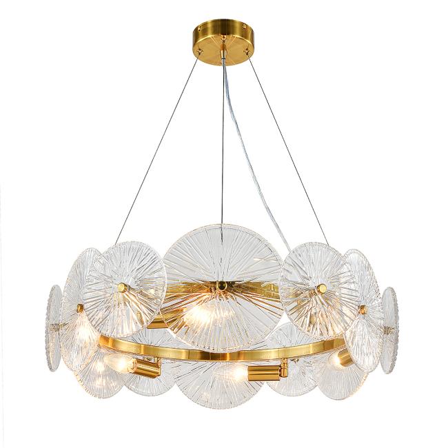 V000604 Подвесная люстра Indigo Miele V000604 12021/6P Brass