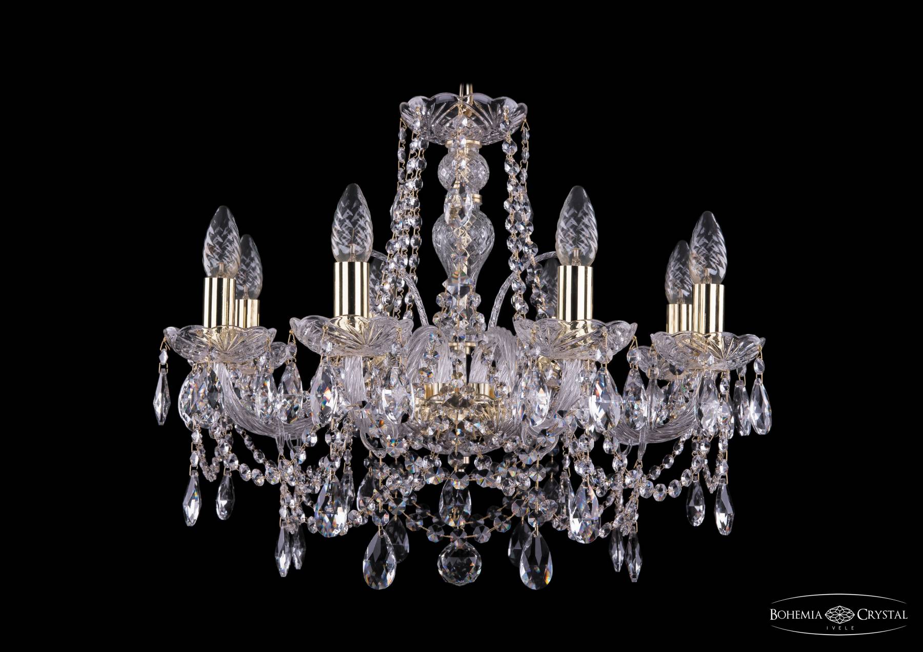 1411/8/195 G Подвесная хрустальная люстра 1411 Bohemia 1411/8/195 G