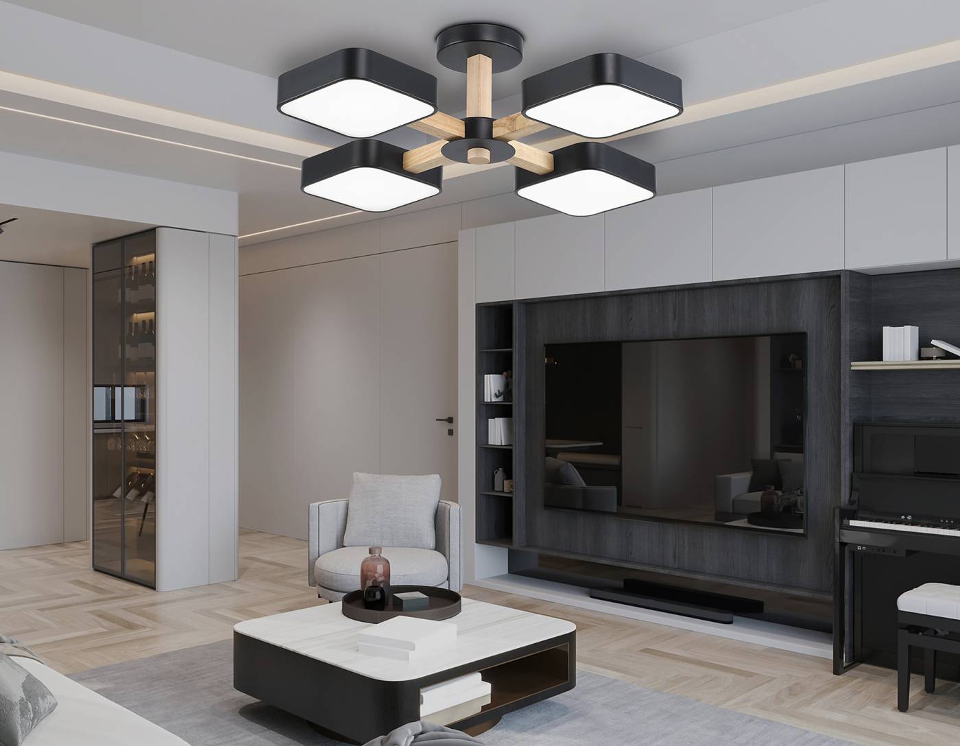 Потолочная люстра Ambrella LineTech FL4880