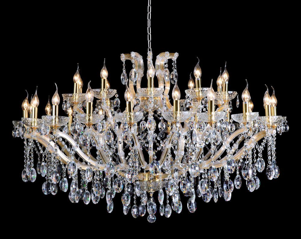 HOLLYWOOD SP20+10 GOLD Подвесная хрустальная люстра Hollywood Crystal Lux HOLLYWOOD SP20+10 GOLD