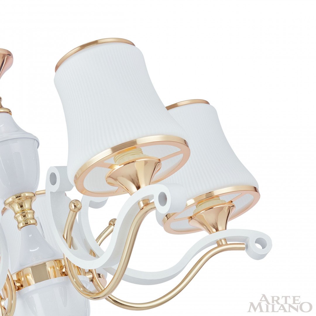 303987/5 Wh/Gd Подвесная люстра Arte Milano Florentia-3987 303987/5 Wh/Gd