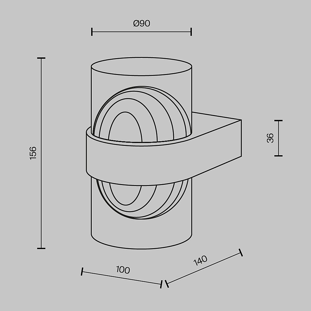 MOD480WL-L10BS3K Настенный светильник Maytoni Sacramento MOD480WL-L10BS3K