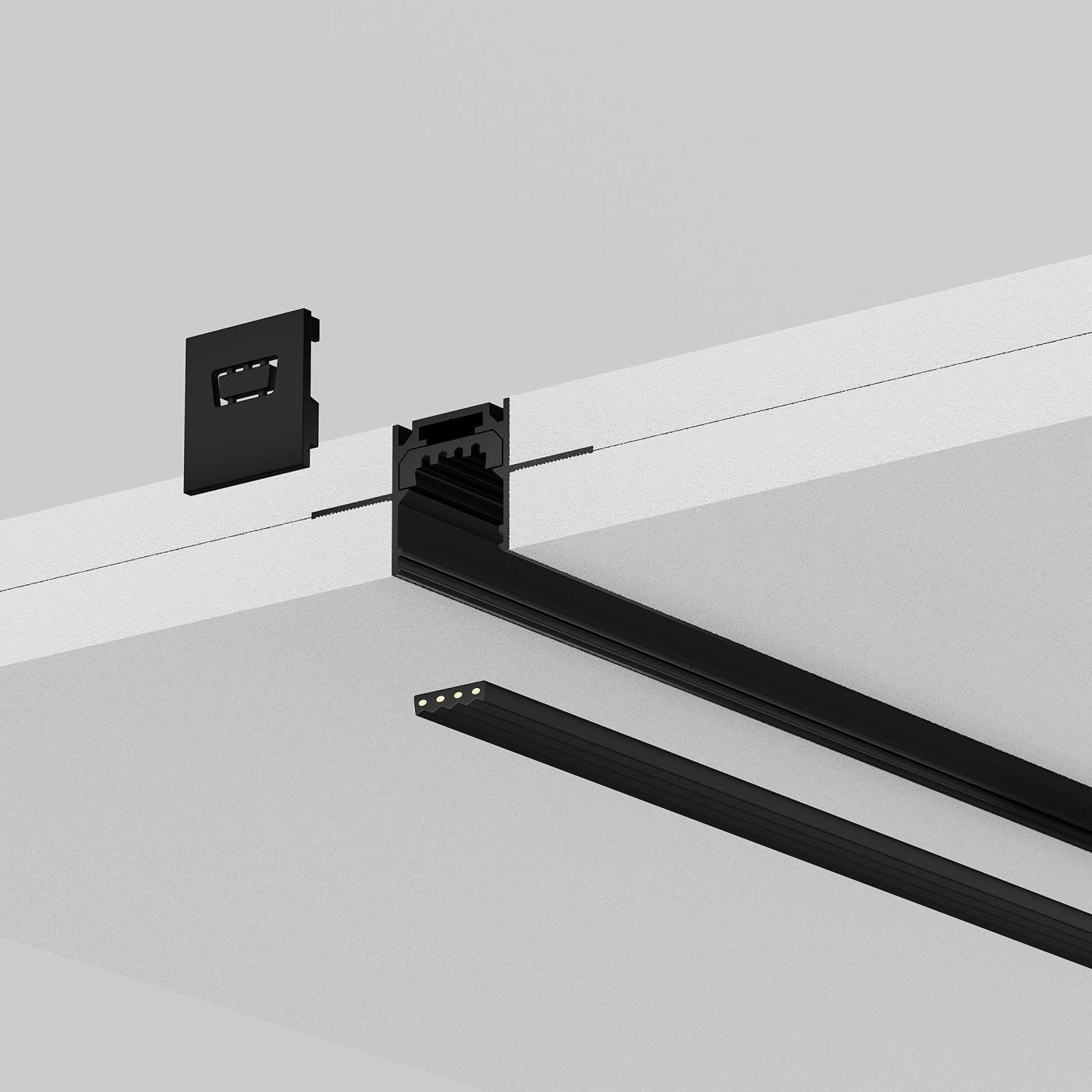 Профиль 2м Exility IP встраиваемый Maytoni Профиль для уличной трековой системы Exility IP O-TR002ED-P-B2M