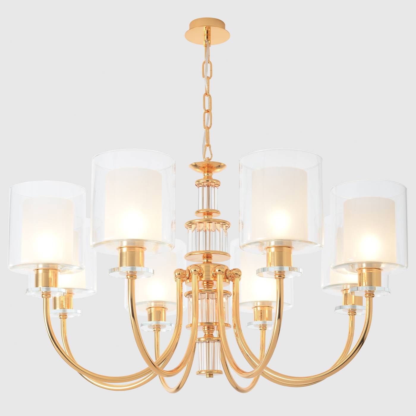 Подвесная люстра Crystal Lux Elena ELENA SP8 GOLD