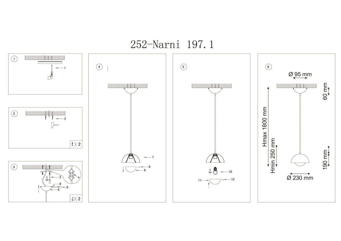 Светильник подвесной Lucia Tucci Narni Narni 197.1 verde