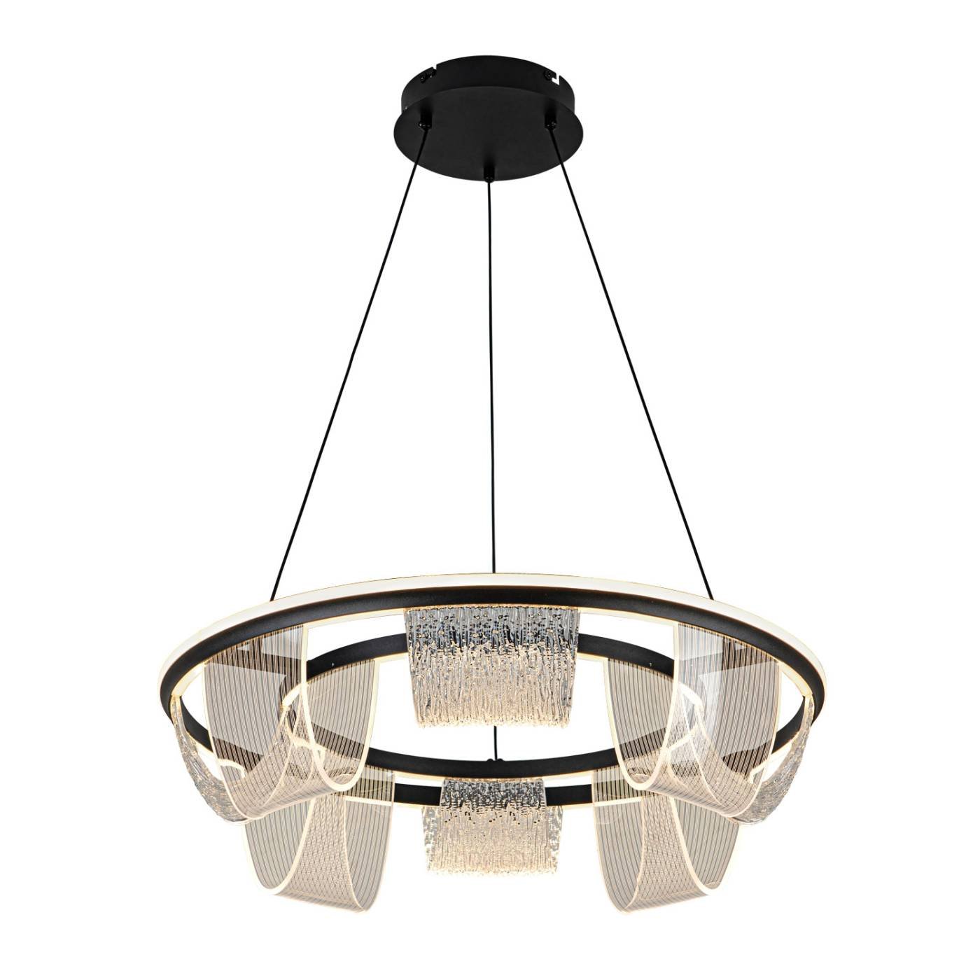 L7706-630 BK Подвесная люстра L LED4U L7706-630 BK