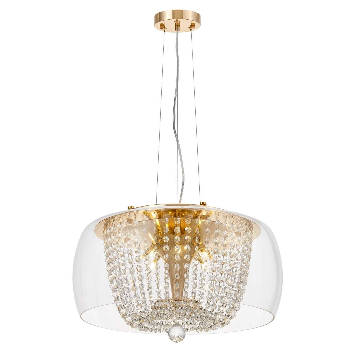 Подвесная люстра Lumina Deco DISPOSA LDP 7018-500 PR+F.GD