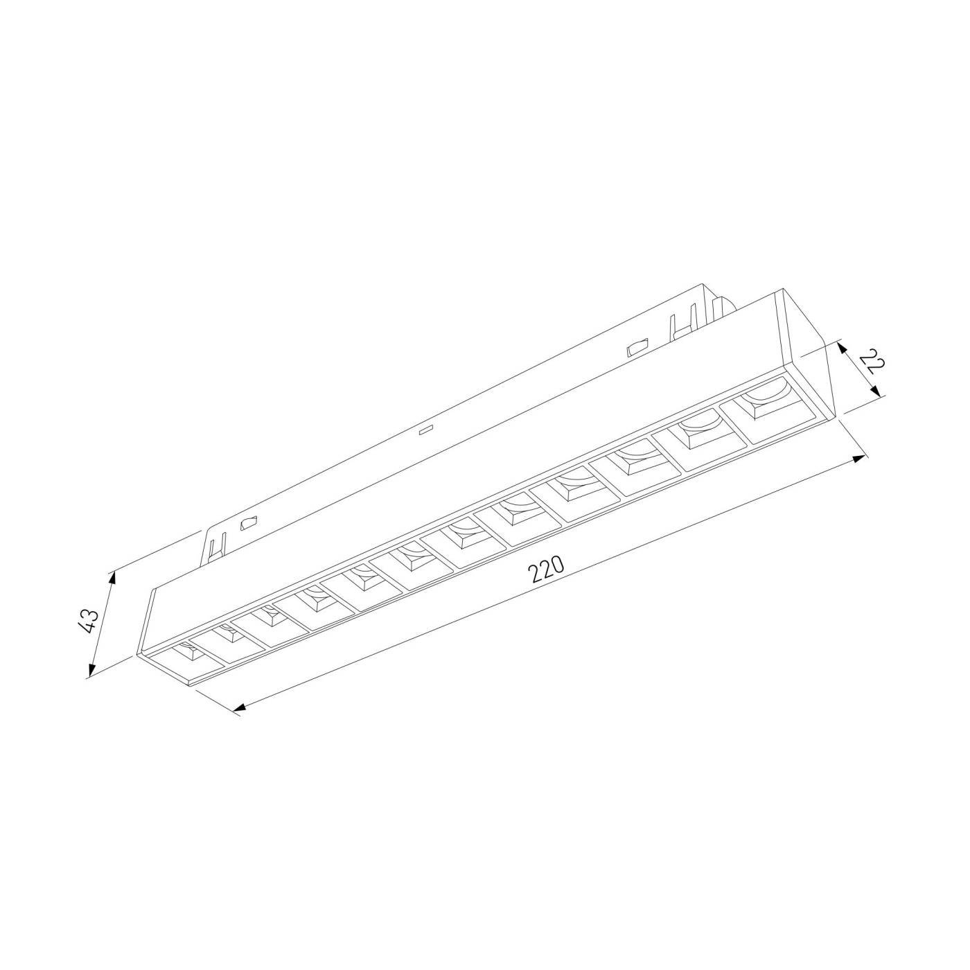 Умный трековый светильник 12W 2700-6500K диммируемый (чёрный) 85192/01_система Слим Трековый светильник Elektrostandard Slim Magnetic 85192/01 Slim Magnetic Умный трековый светильник 12W 2700-6500K Dim SL02 (черный)