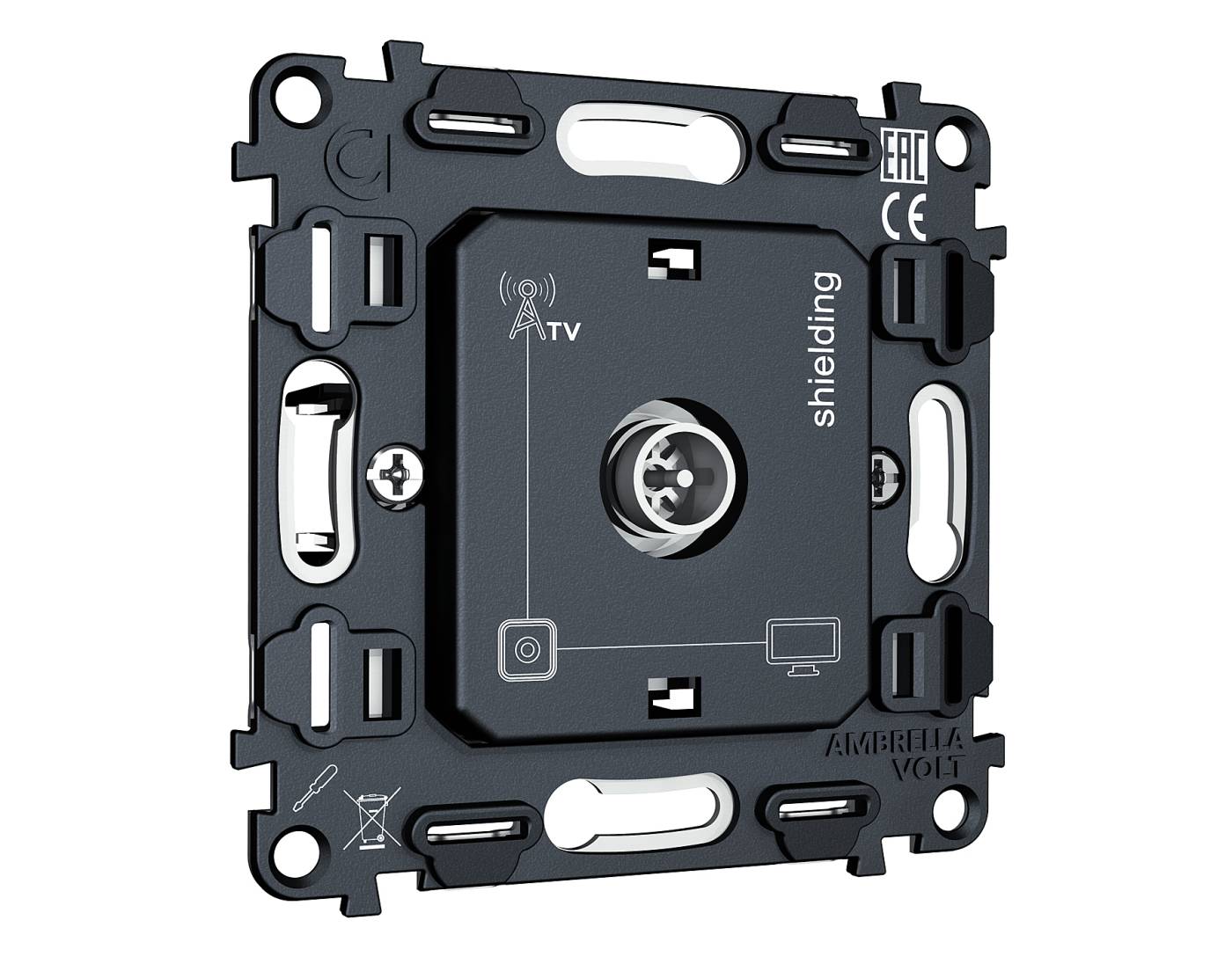 VM199 Механизм TV розетки оконечной экранированной Ambrella Volt QUANT VM199