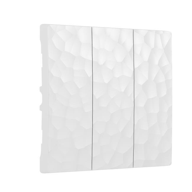 W1239001/ Набор клавиш для выключателя трехклавишного (hammer белый) Накладка на механизм Werkel W1239001/ Набор клавиш для выключателя трехклавишного (hammer белый)