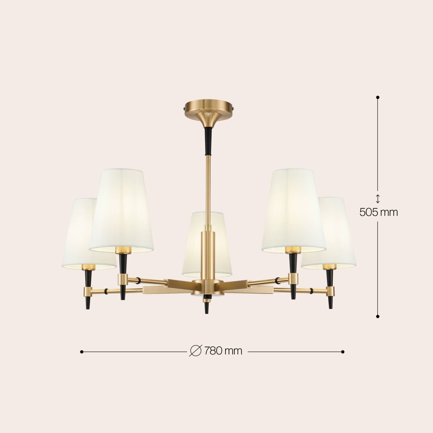 H001CL-05BS Люстра на штанге Maytoni Zaragoza H001CL-05BS