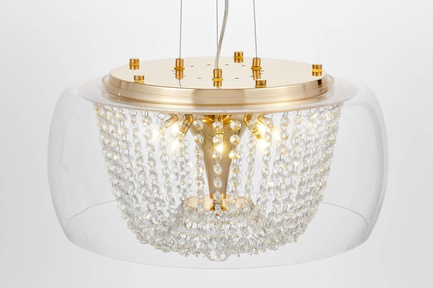 Подвесная люстра Lumina Deco DISPOSA LDP 7018-500 PR+F.GD