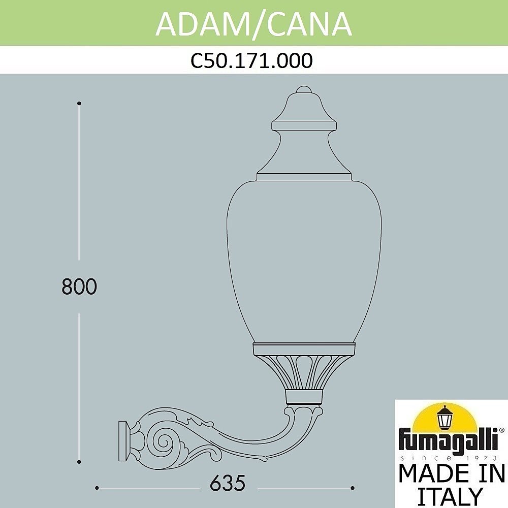 C50.171.000.AYE27 Уличный настенный светильник Fumagalli Cana C50.171.000.AYE27