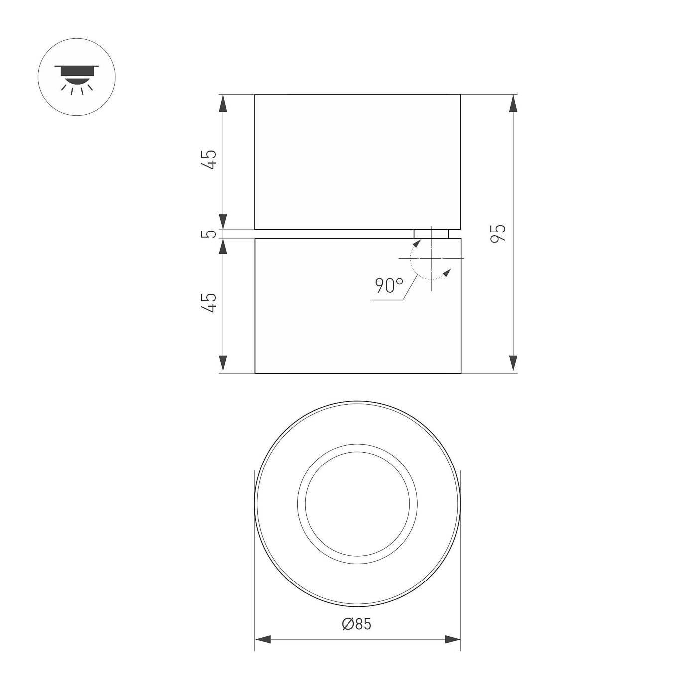 058616 Накладной светильник Arlight Point 058616