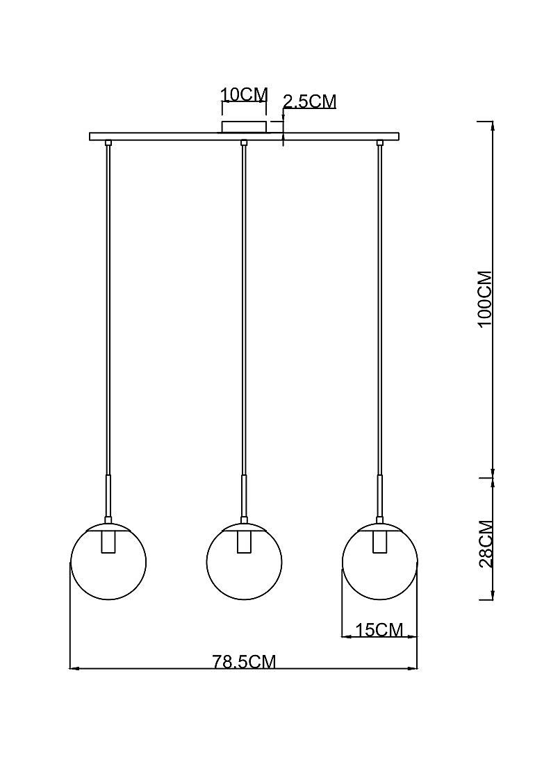 A1915SP-3AB Светильник подвесной Arte Lamp Volare A1915SP-3AB