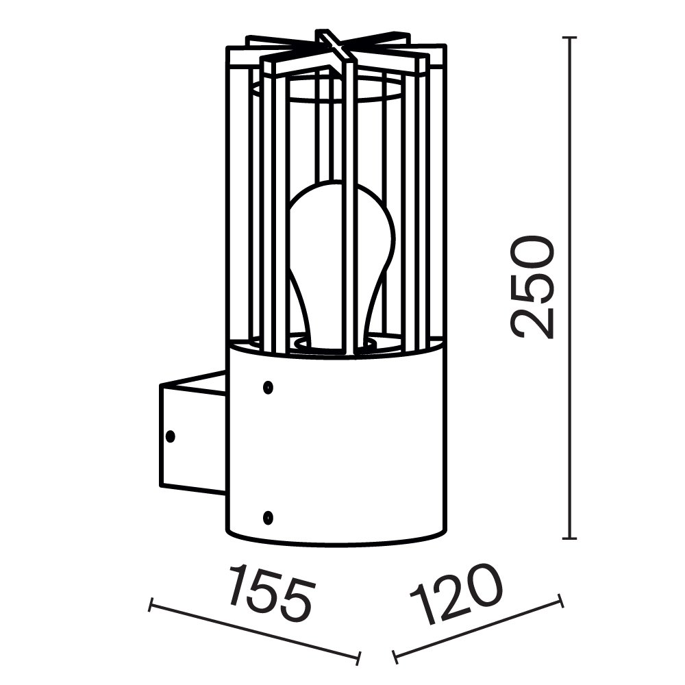 Уличный настенный светильник Maytoni Barrel O453WL-01GF