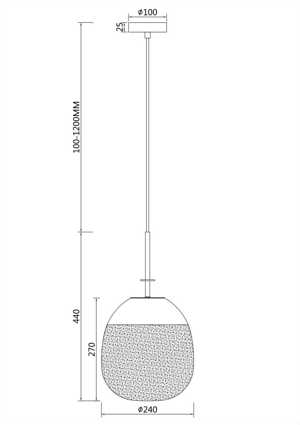 P072PL-L5W3K Светильник подвесной Maytoni Lune P072PL-L5W3K