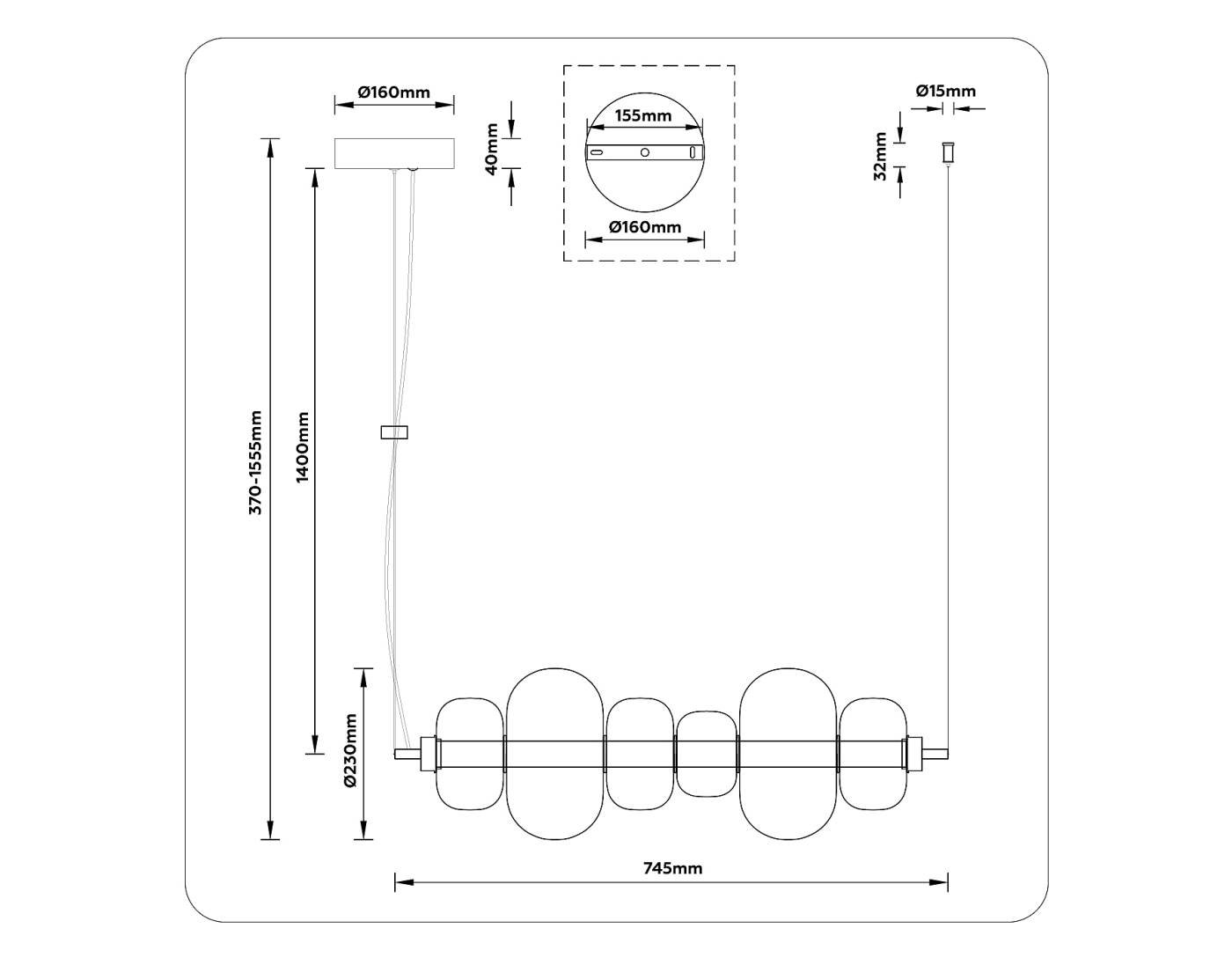 Светильник подвесной Ambrella Modern LH11071