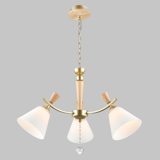 Подвесная люстра IMEX MD.6132-3-P-GD+WOOD