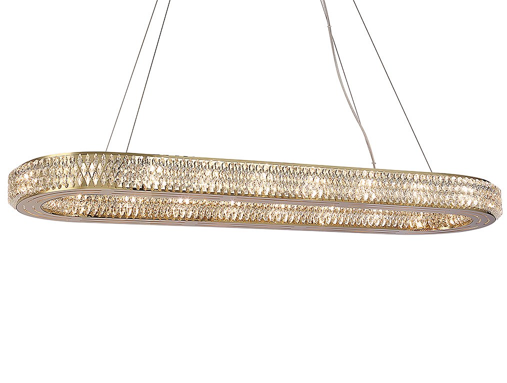 Подвесная люстра Newport Melody 8560/100 C oval gold polished
