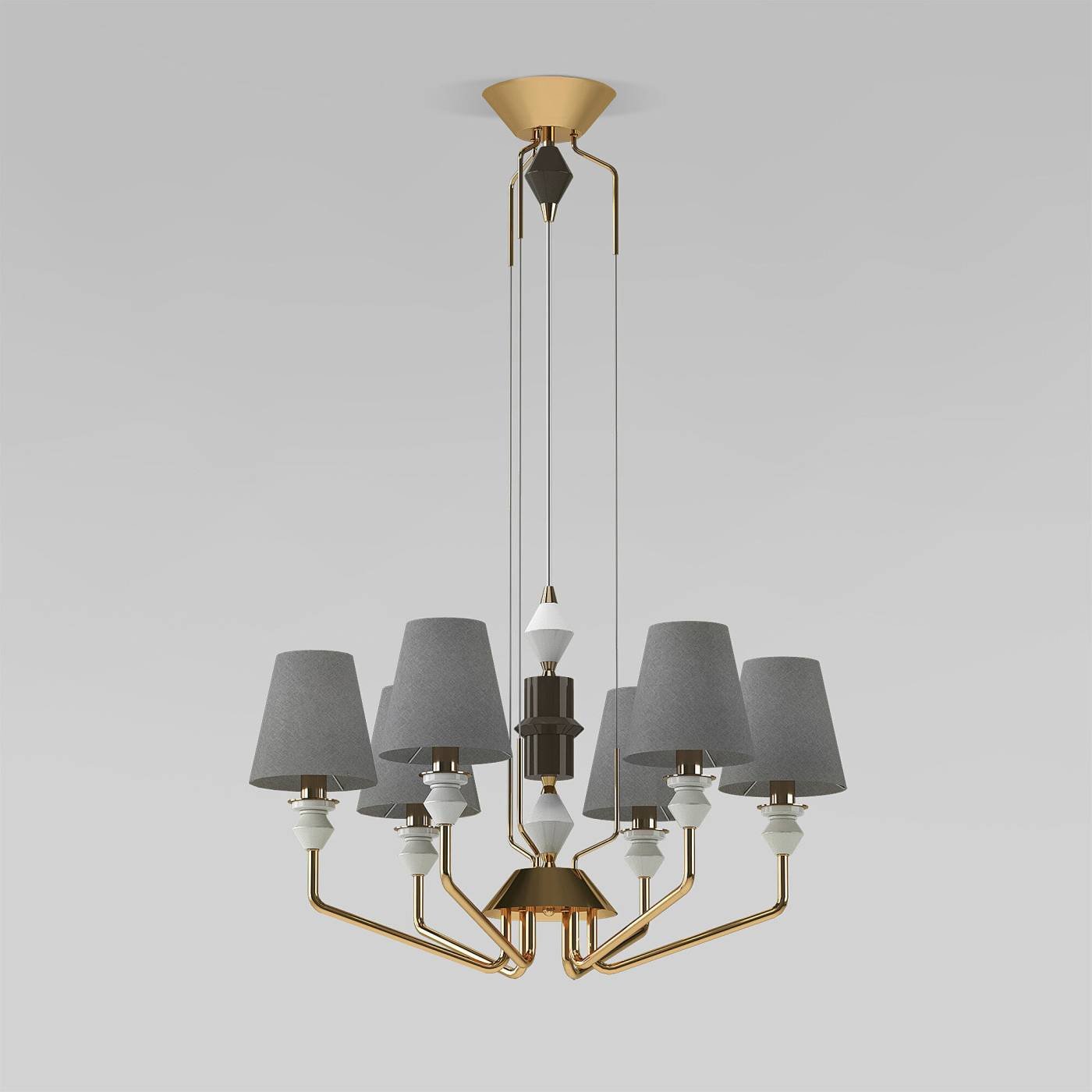 101012/6 латунь Smart Подвесная люстра Eurosvet Olaria 101012/6 латунь Smart