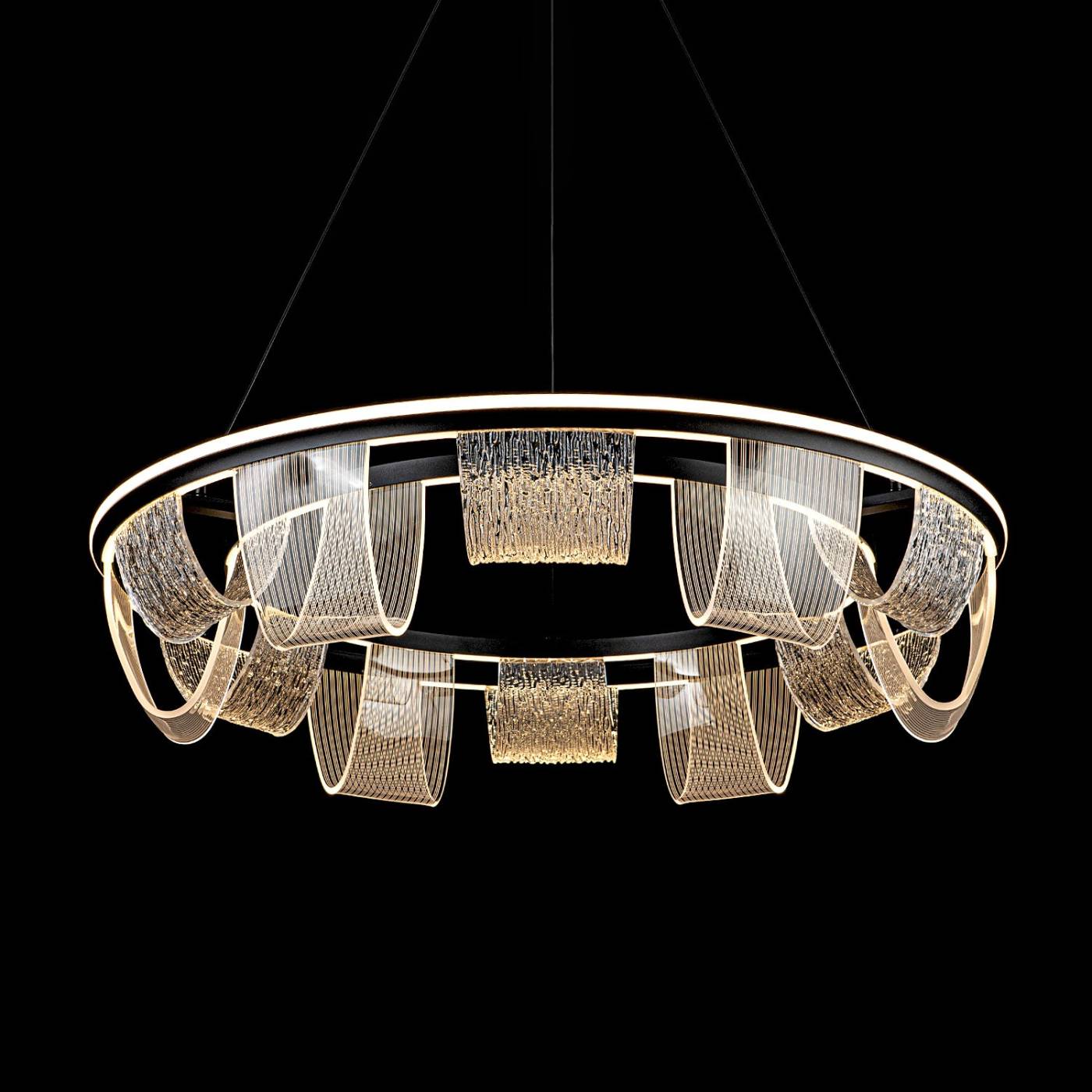 L7706-800 BK Подвесная люстра L LED4U L7706-800 BK