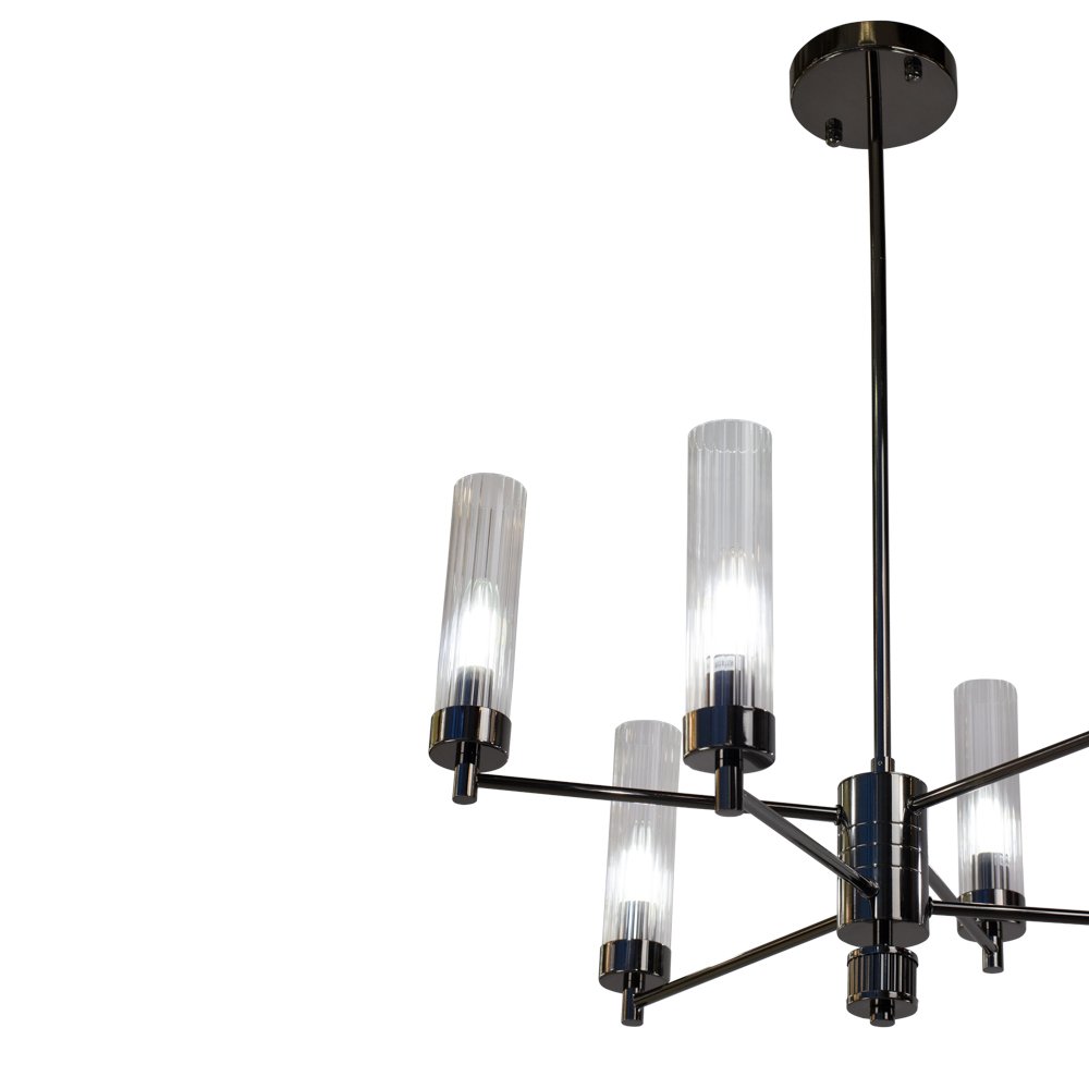 INDIGO SP6 PEARL BLACK Люстра на штанге AM Group INDIGO SP6 PEARL BLACK