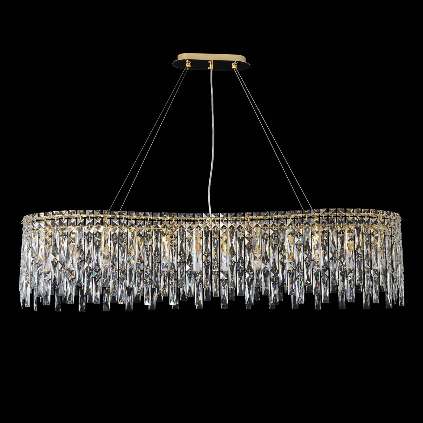 ABRIL SP12 L1200 GOLD Подвесная люстра Crystal Lux Abril ABRIL SP12 L1200 GOLD