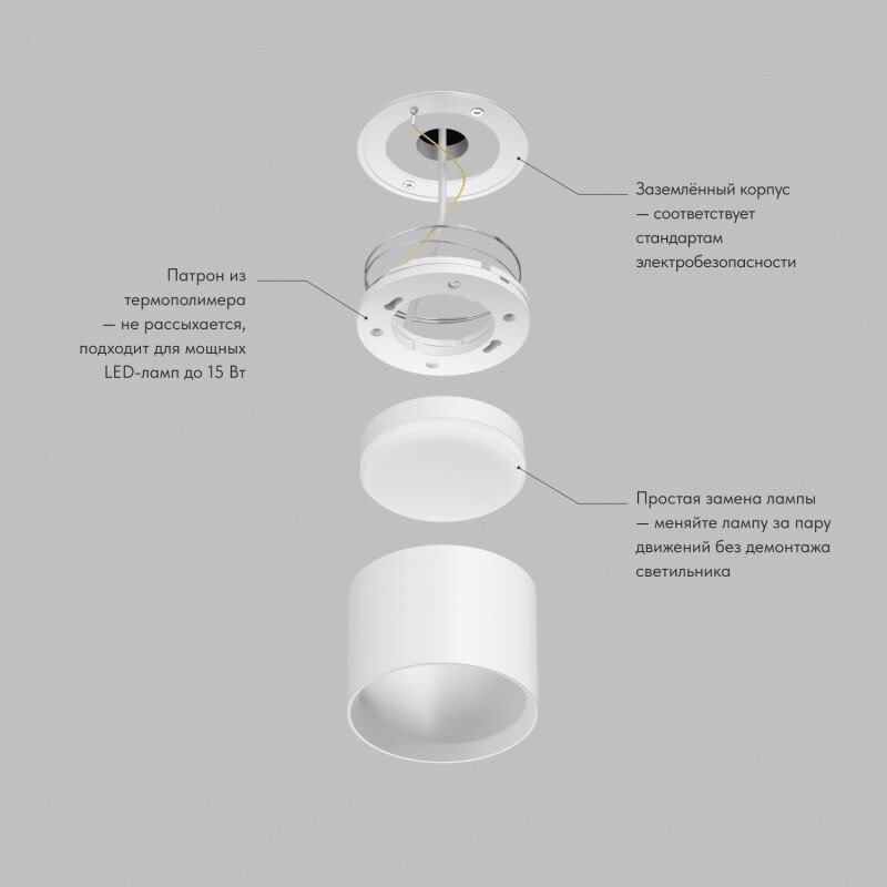 DK-DH2600-WH Накладной светильник Pillar Denkirs DK-DH2600-WH