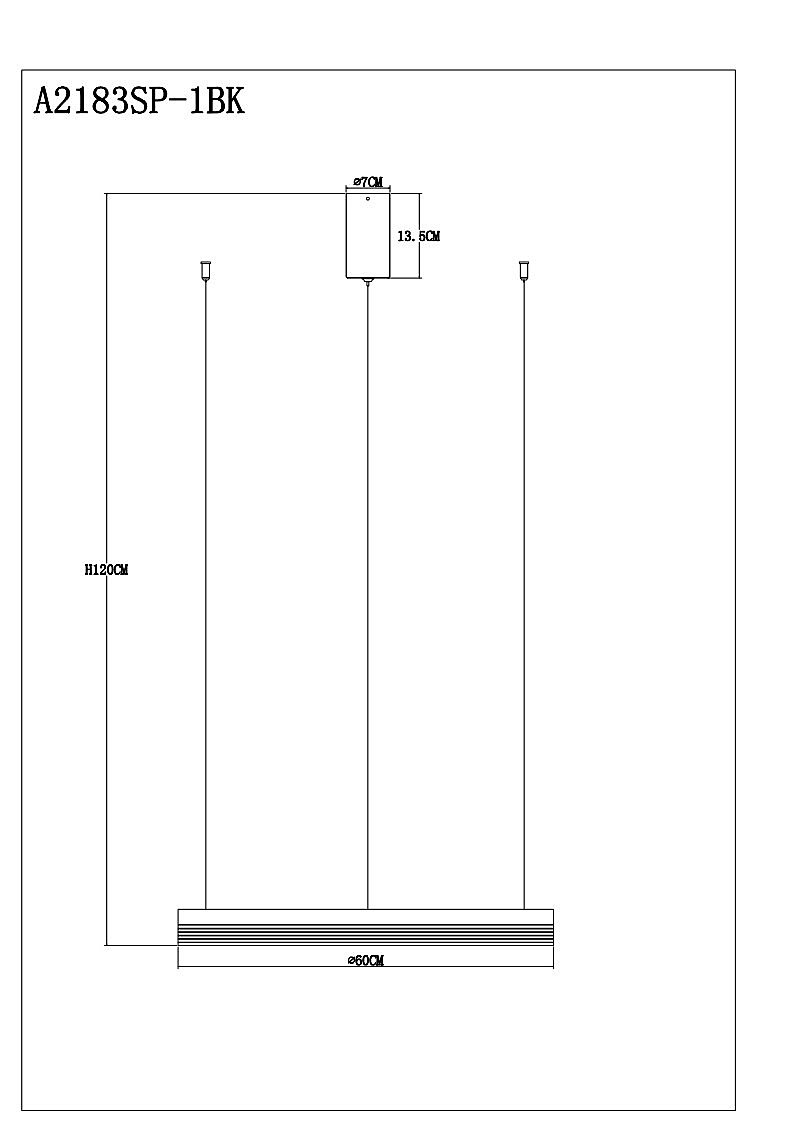 Подвесная люстра Arte Lamp Mercury A2183SP-1BK